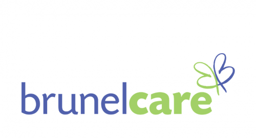 Brunelcare green and purple logo.